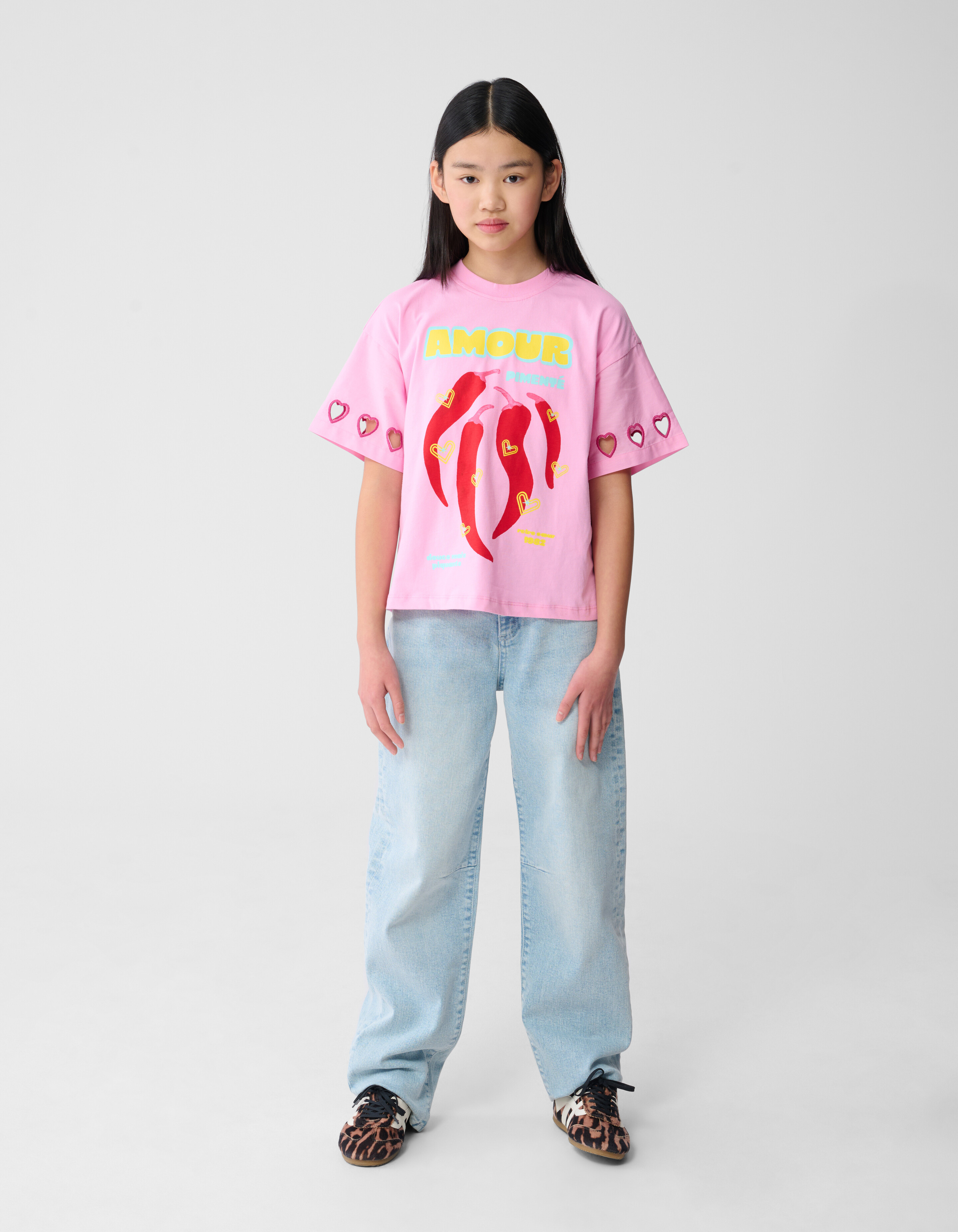 Heart Artwork T-Shirt Hellrosa SHOEBY GIRLS