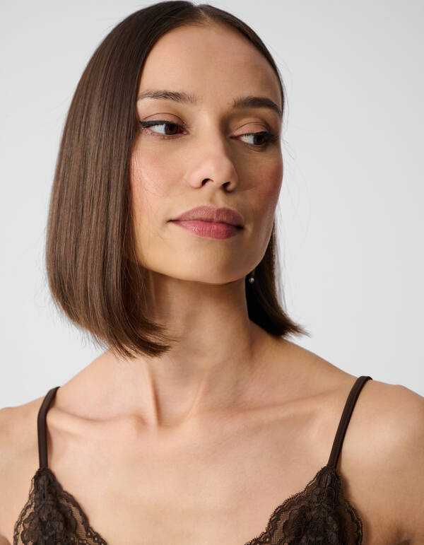 Kanten Body Donkerbruin SHOEBY WOMEN