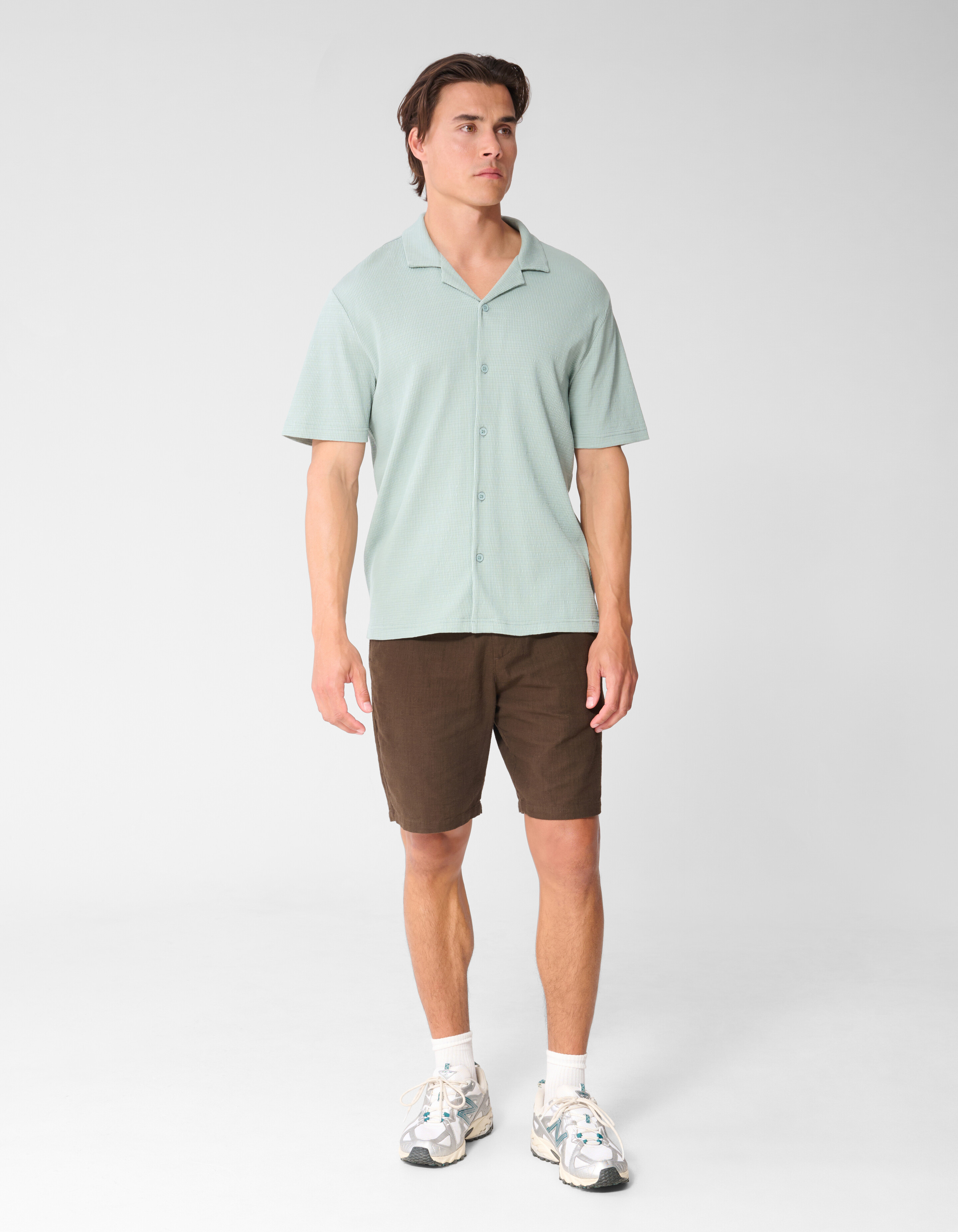 Struktur Overshirt Hellgr&uuml;n SHOEBY MEN
