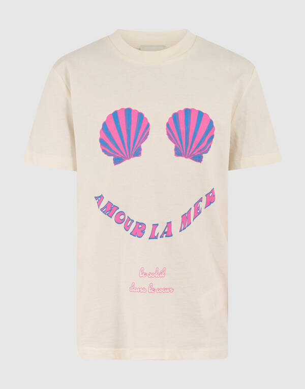 La Mer Artwork T-shirt Off White SHOEBY GIRLS