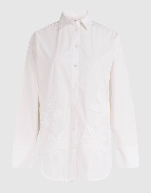 Palm Artwork Bluse Wit SHOEBY WOMEN