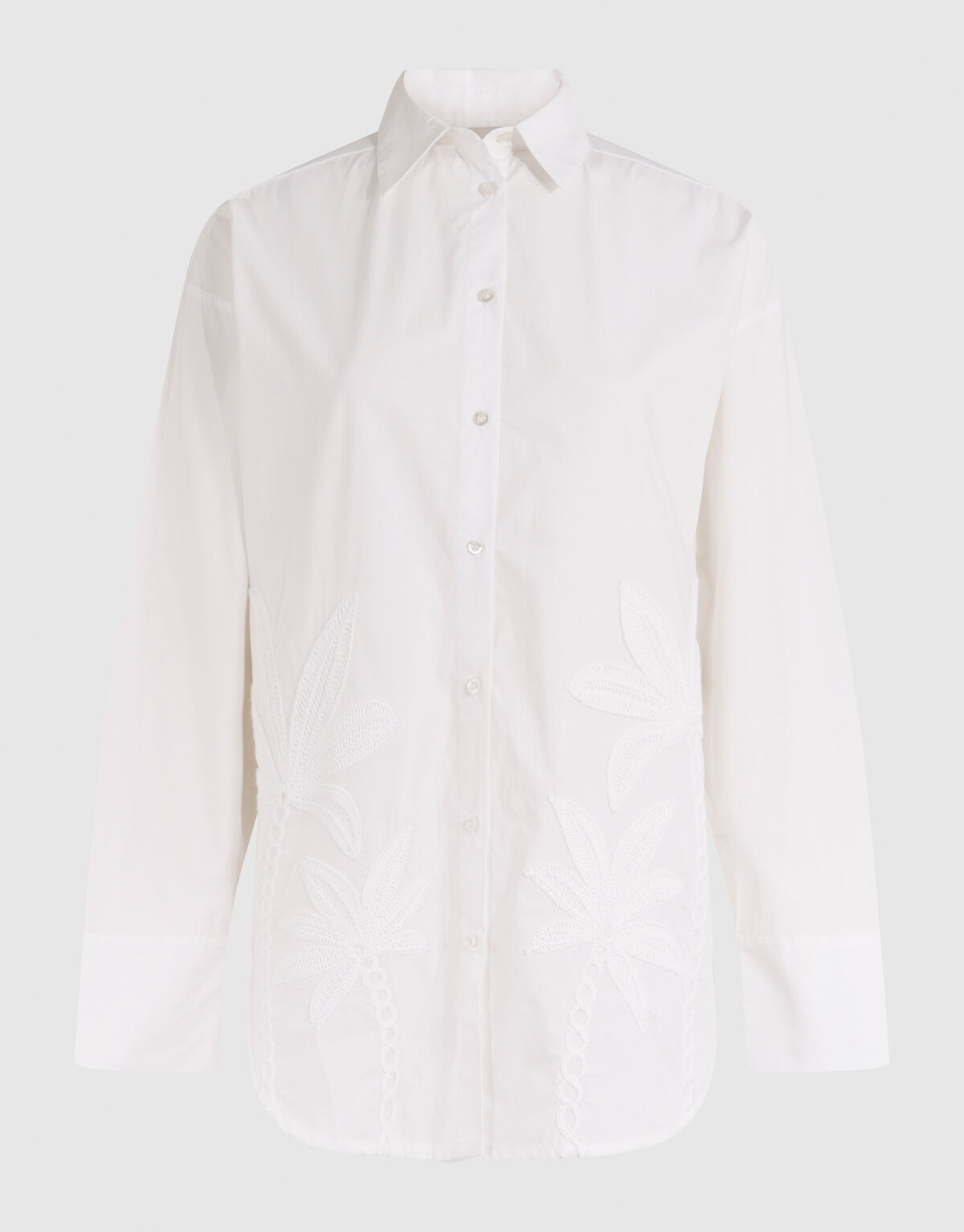 Palm Artwork Bluse Wit SHOEBY WOMEN