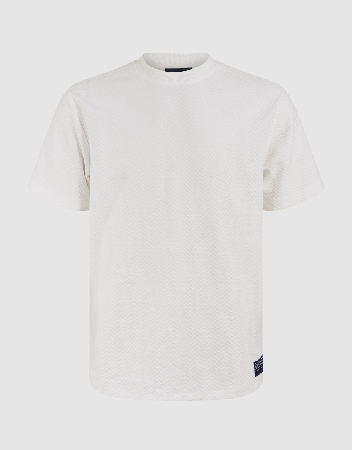 Texturiertes Jacquard-T-Shirt Off White SHOEBY MEN