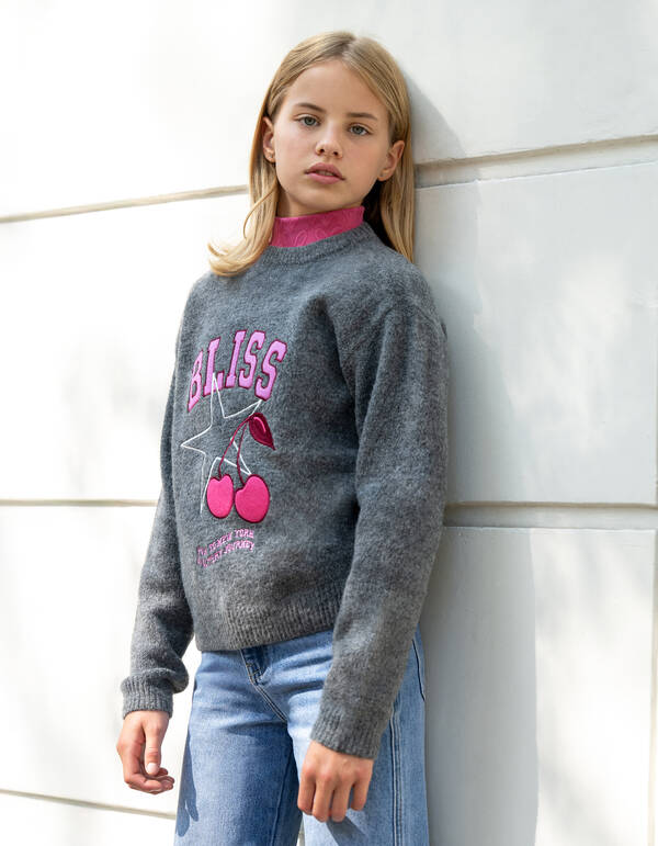 Bliss Artwork Pullover Dunkelgrau SHOEBY GIRLS