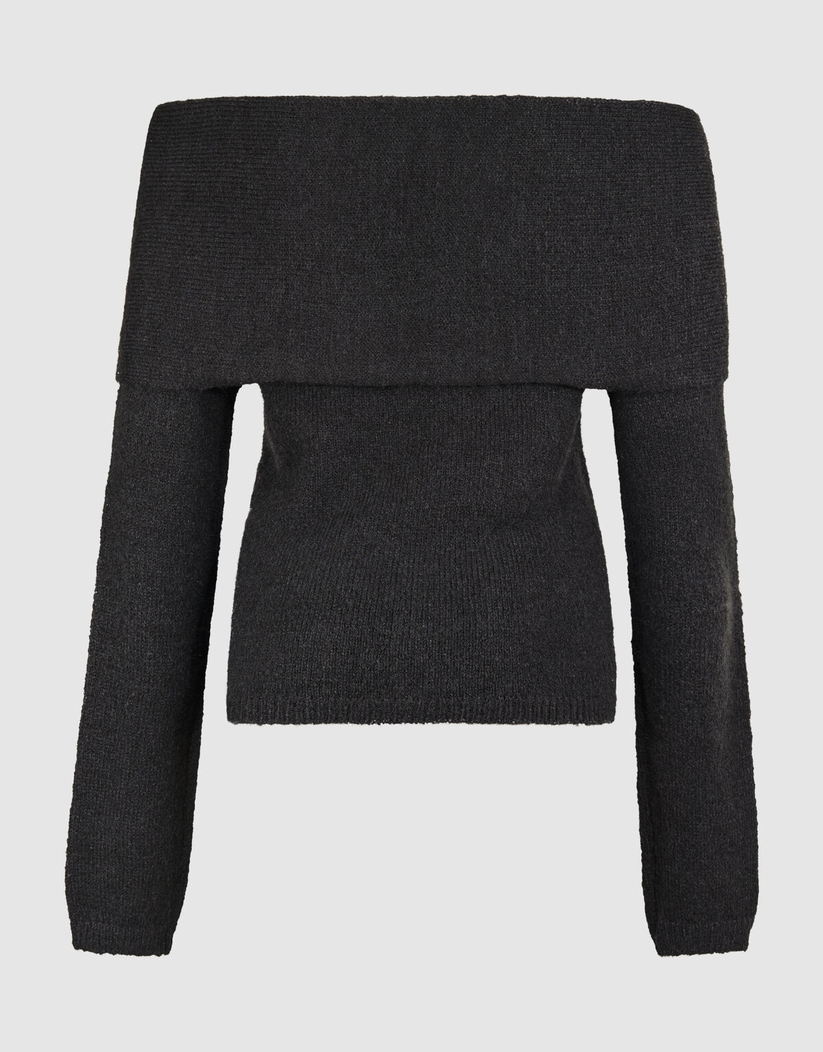 Off-Shoulder Pullover Dunkelgrau SHOEBY WOMEN