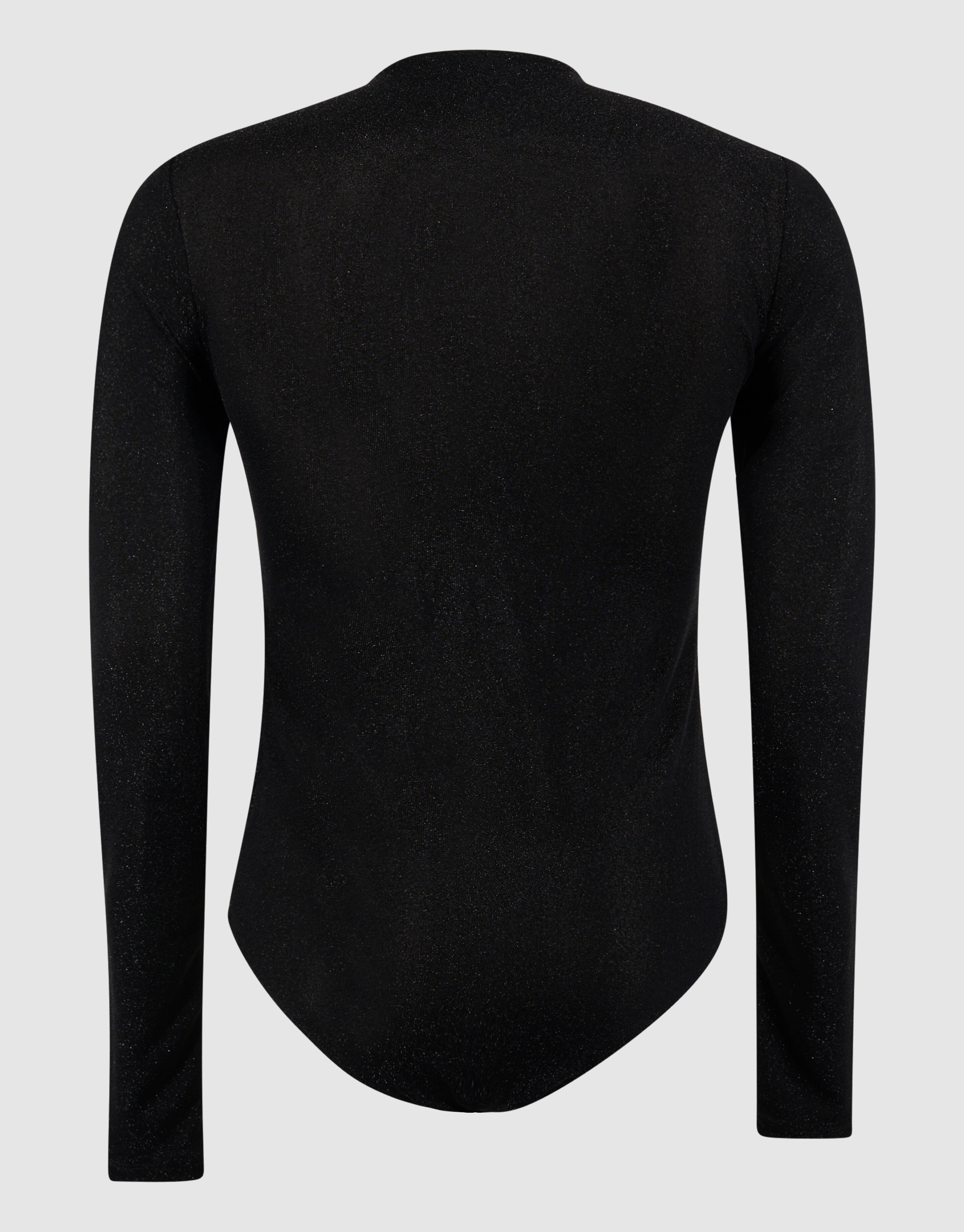 Glitzer-Body mit V-Ausschnitt, schwarz SHOEBY WOMEN