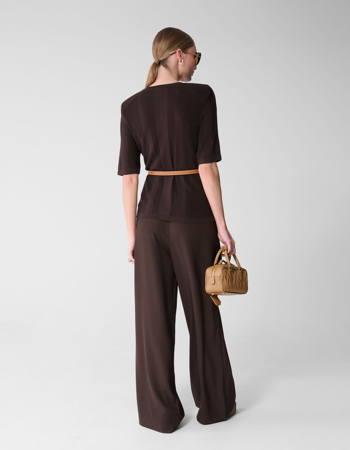 Gestricktes Rippentop Dunkelbraun von Mieke SHOEBY WOMEN