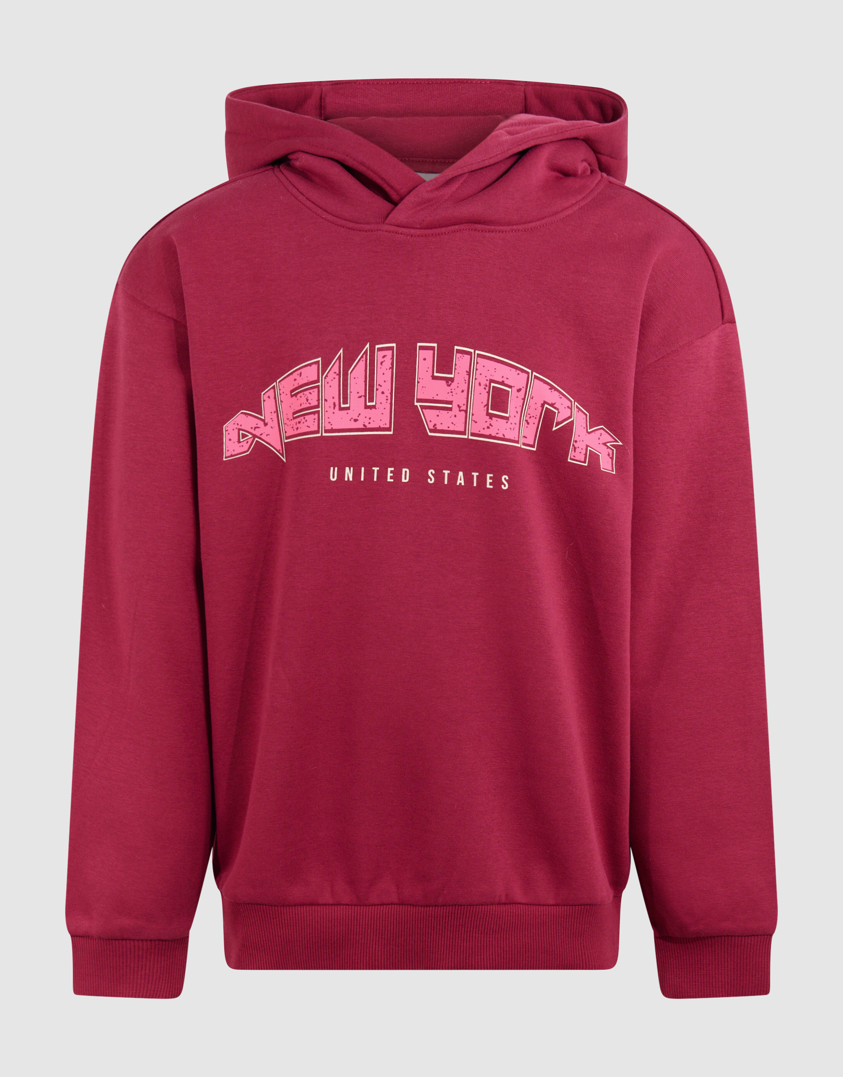 New York Artwork Hoodie Dunkelrot SHOEBY GIRLS