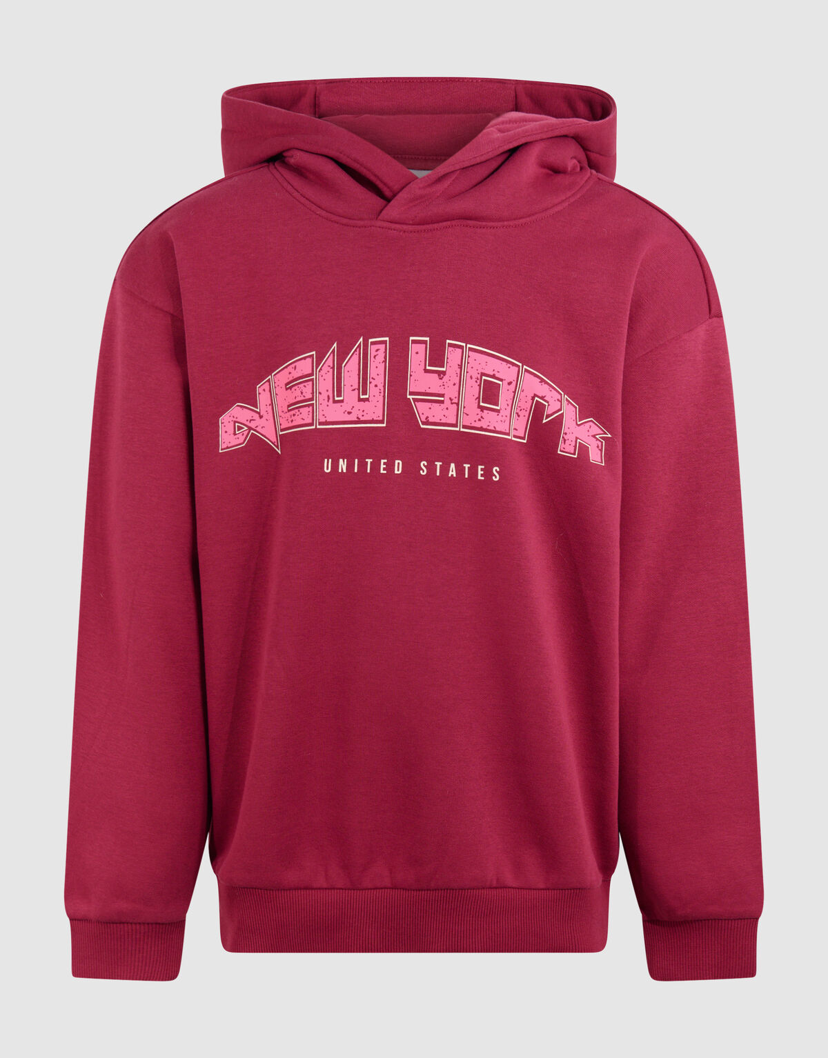 New York Artwork Hoodie Dunkelrot SHOEBY GIRLS