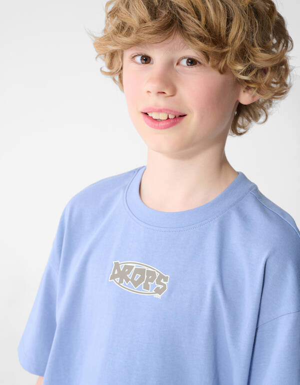 Drops Artwork T-shirt Blauw SHOEBY BOYS