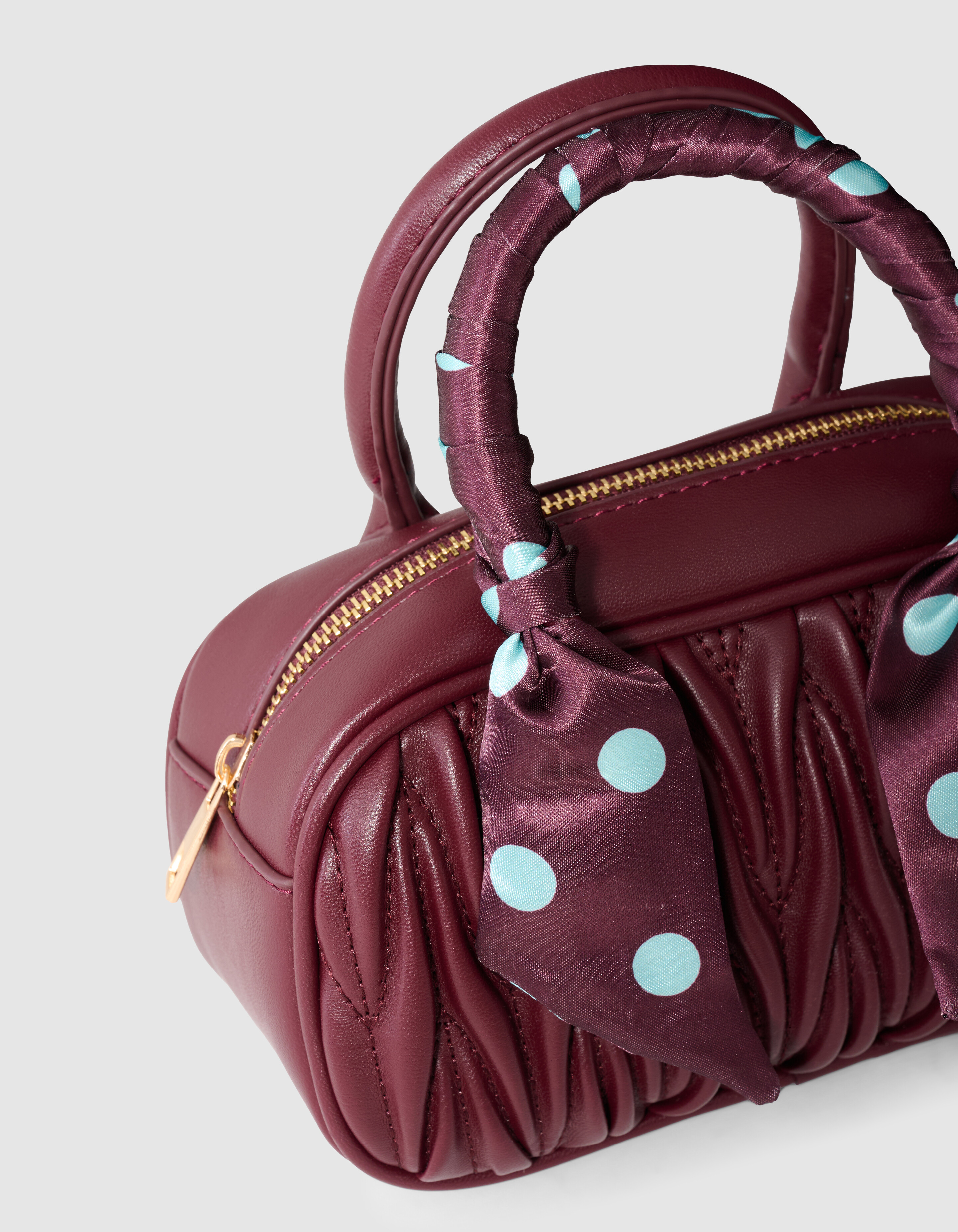 Schal mit Punkten Crincle Tasche braun SHOEBY ACCESSOIRES