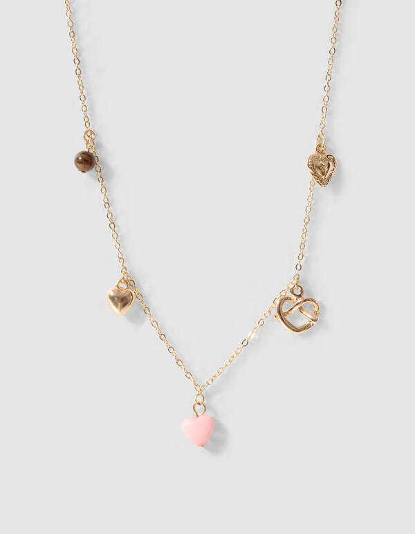 Brezel-Anh&auml;nger-Halskette Gold SHOEBY ACCESSOIRES