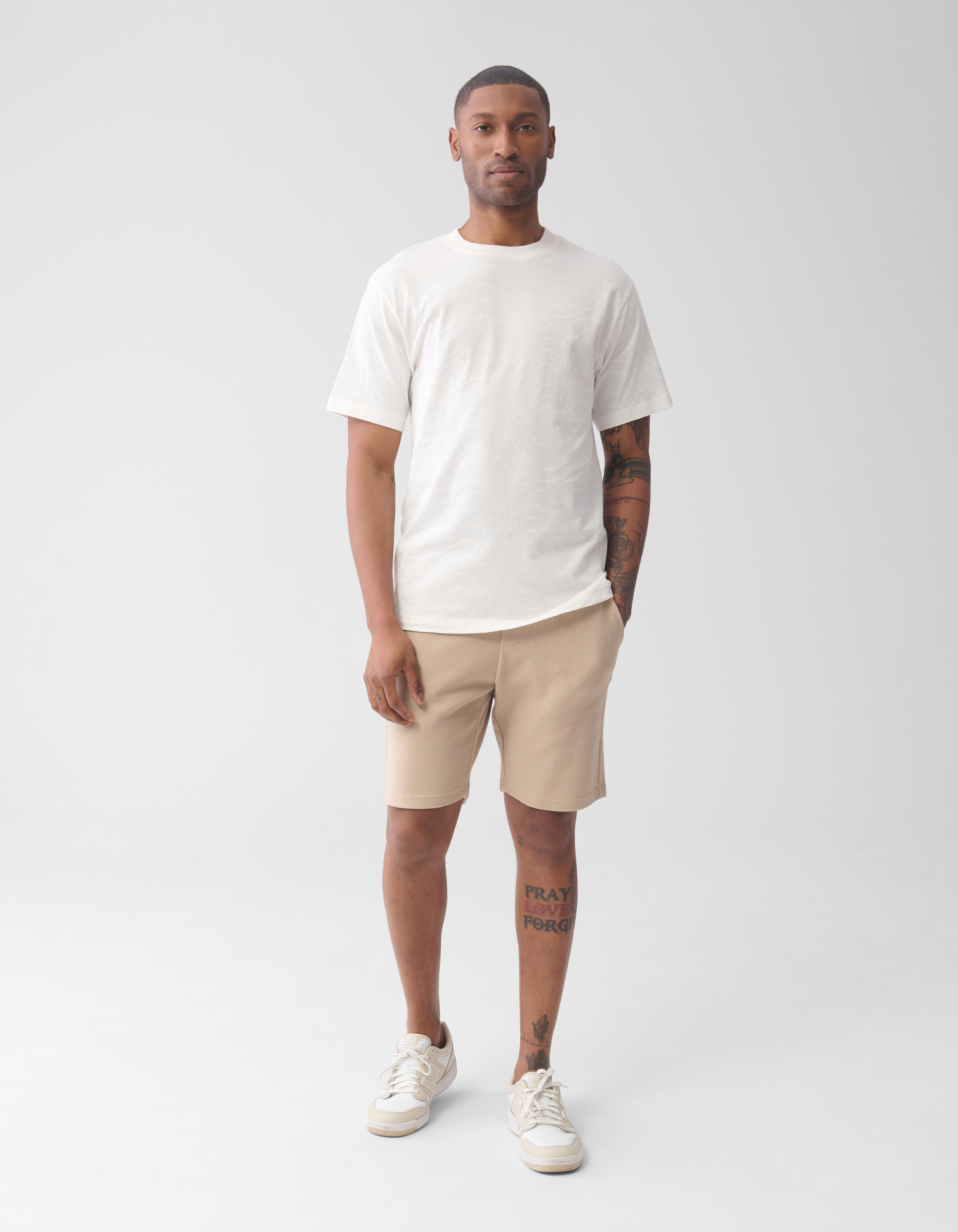 Jacquard-T-Shirt Off White SHOEBY MEN