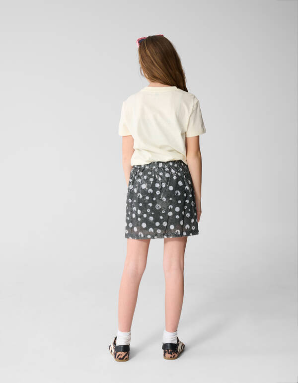 Polkadot Paillettenrock Schwarz SHOEBY GIRLS