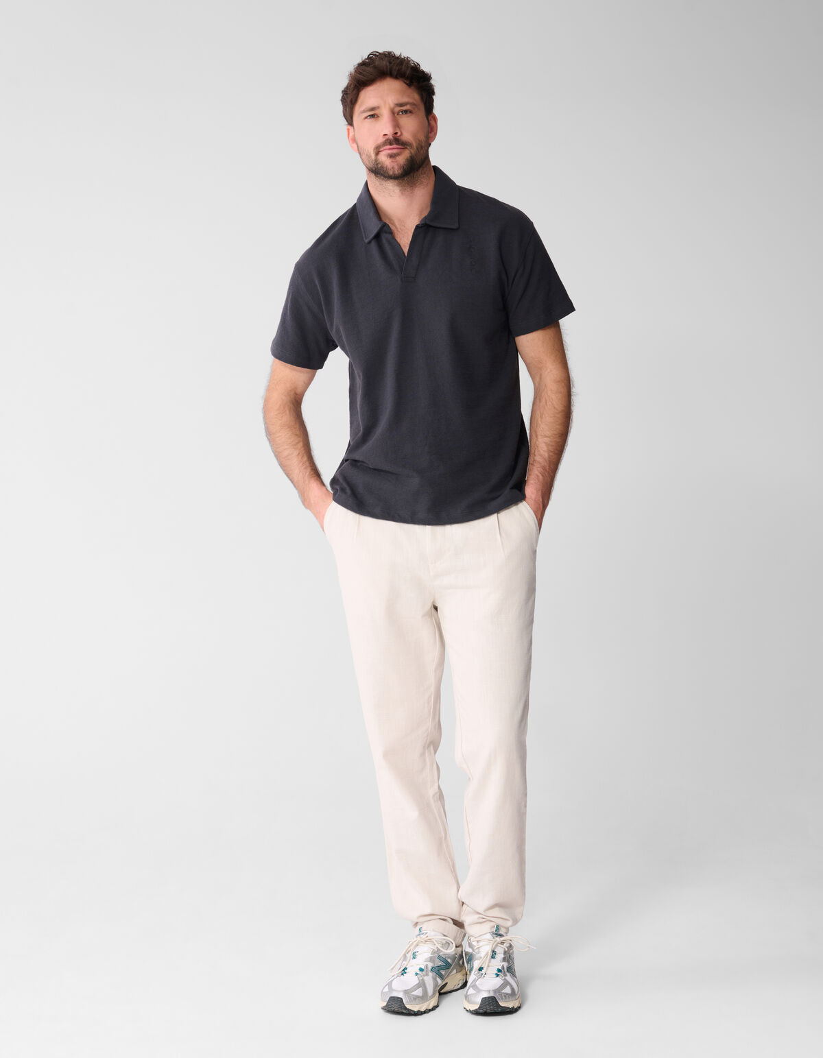 Relaxed Polo Dunkelgrau SHOEBY MEN