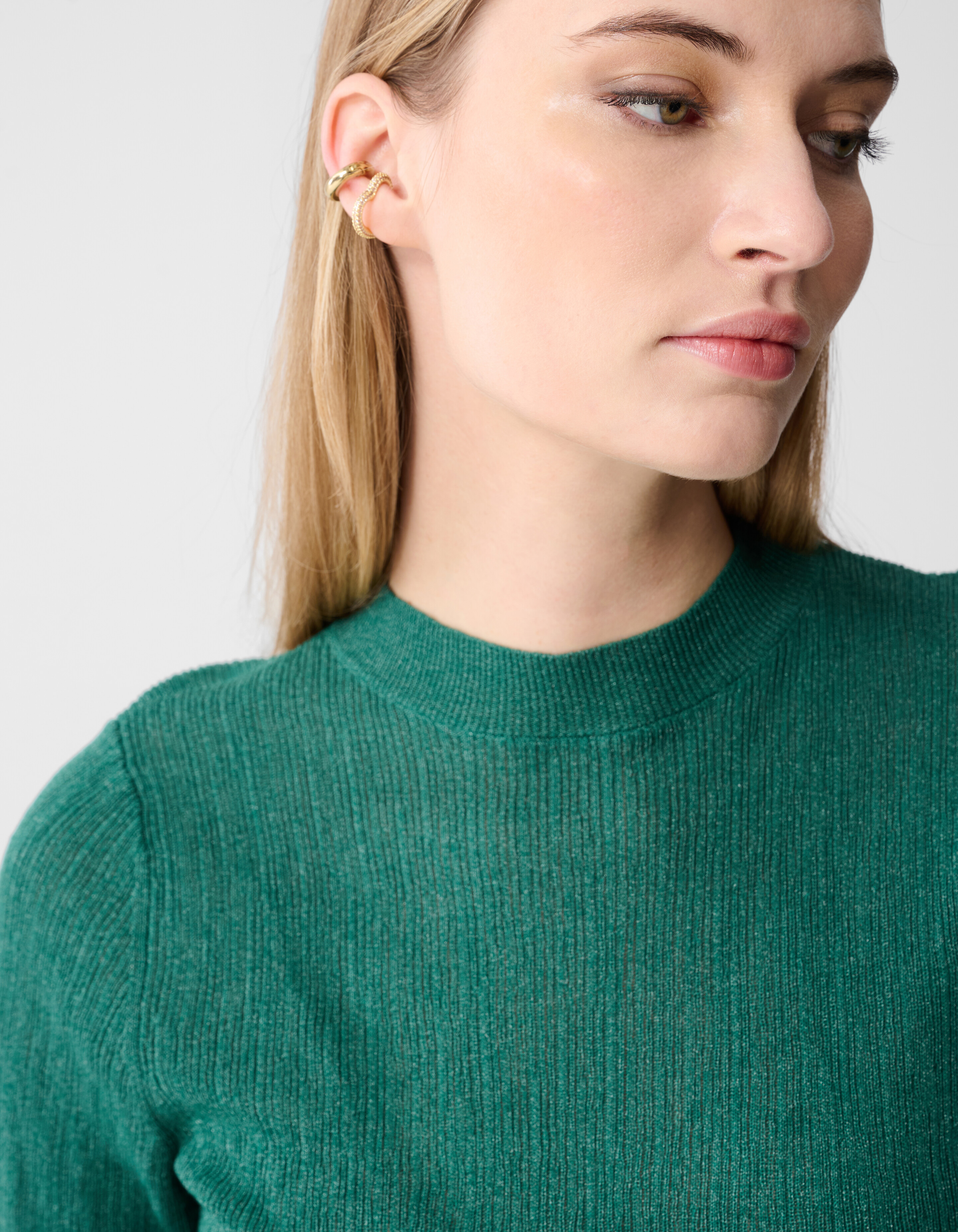 Lurex Struktur Top Gr&uuml;n SHOEBY WOMEN