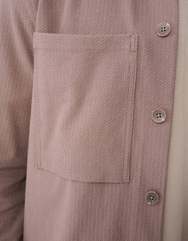 Strukturiertes Overshirt Hellbraun SHOEBY MEN