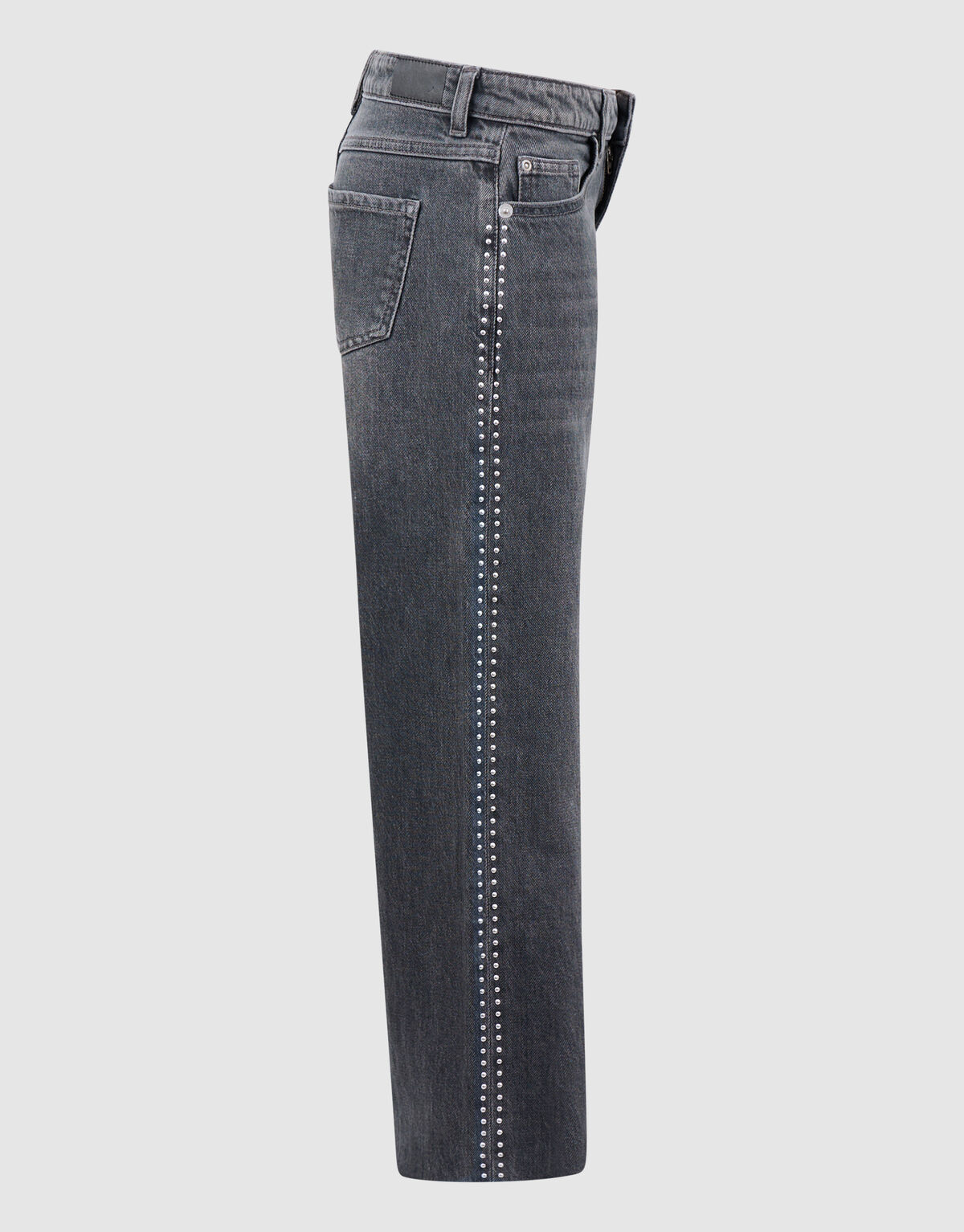 Schwarze Jeans mit Nieten und weitem Bein SHOEBY GIRLS