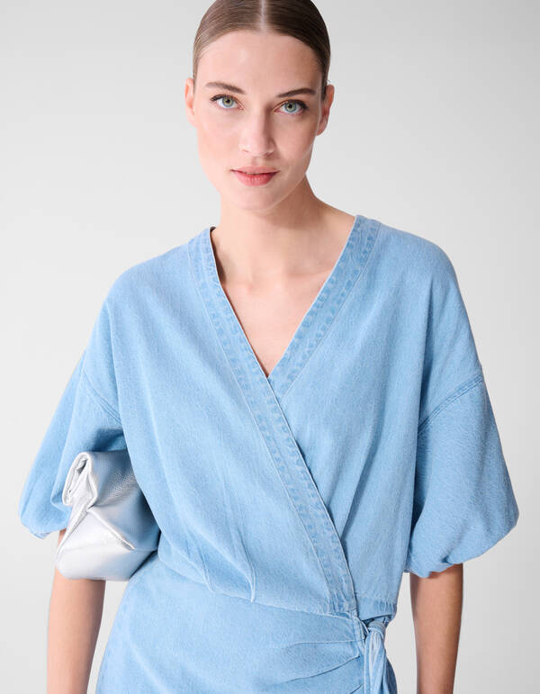 Mini Jeans Wickelkleid Blau SHOEBY WOMEN