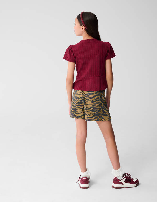 Sch&ouml;&szlig;chen-Top Dunkelrot SHOEBY GIRLS