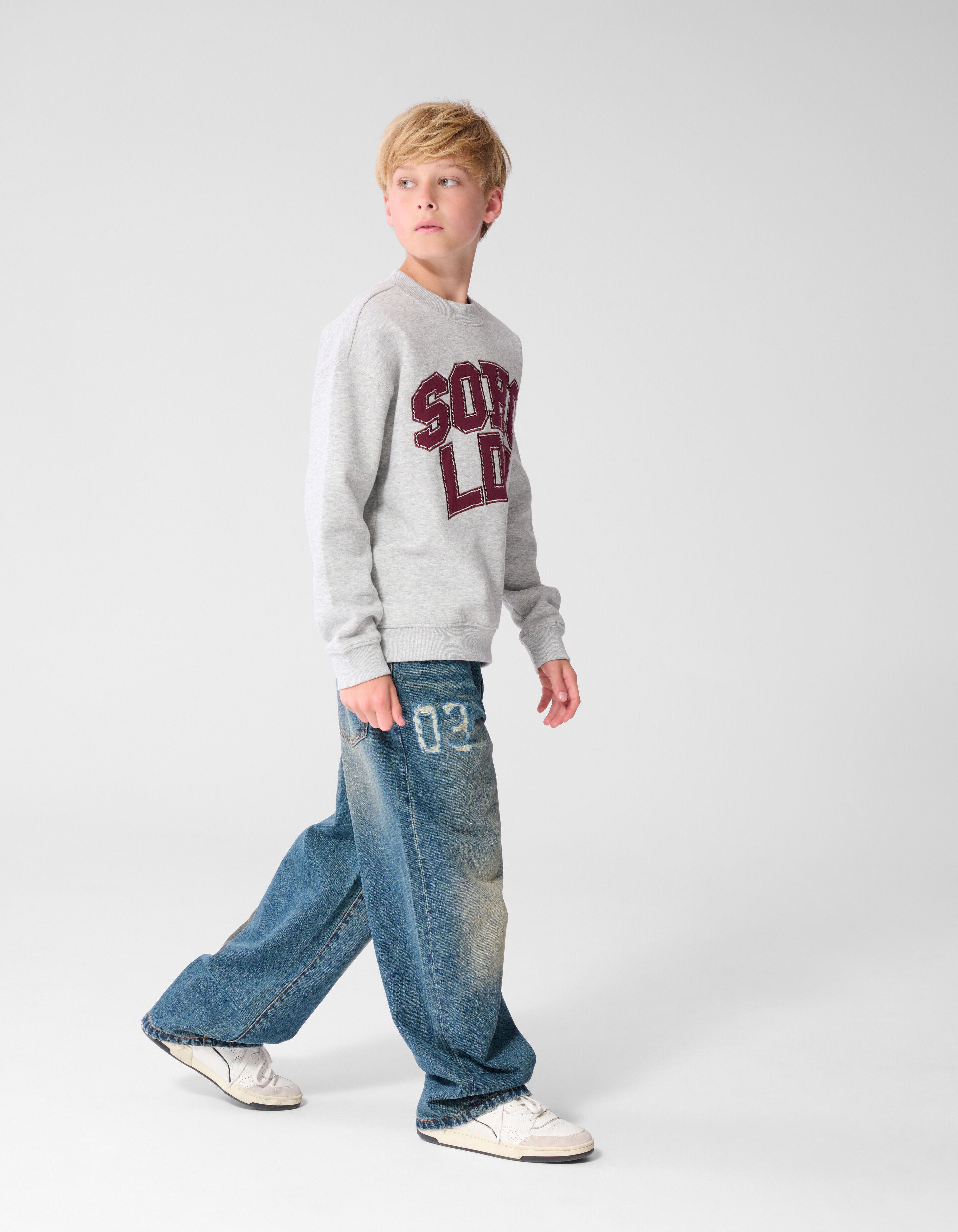 Varsity Ultra Wide Leg Jeans Dunkelblau SHOEBY BOYS
