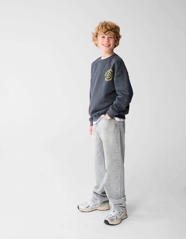 Frischer Kunstpullover Grau SHOEBY BOYS