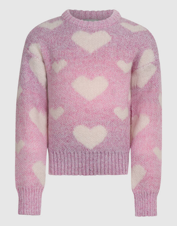 Strickpullover mit Herzmotiv rosa SHOEBY GIRLS