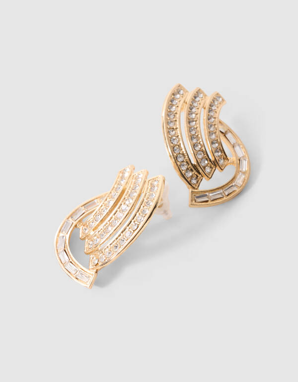 Strass Ohrringe Gold SHOEBY ACCESSOIRES