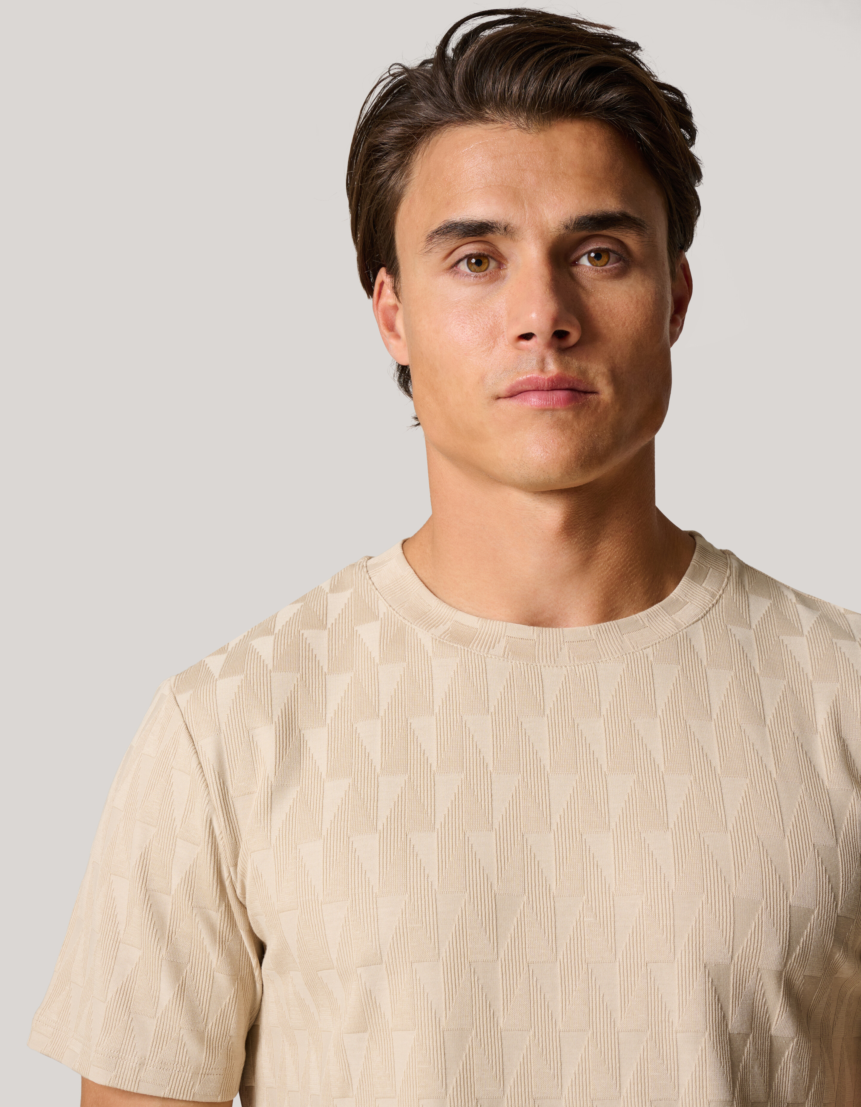 Jacquard T-shirt Sand SHOEBY MEN