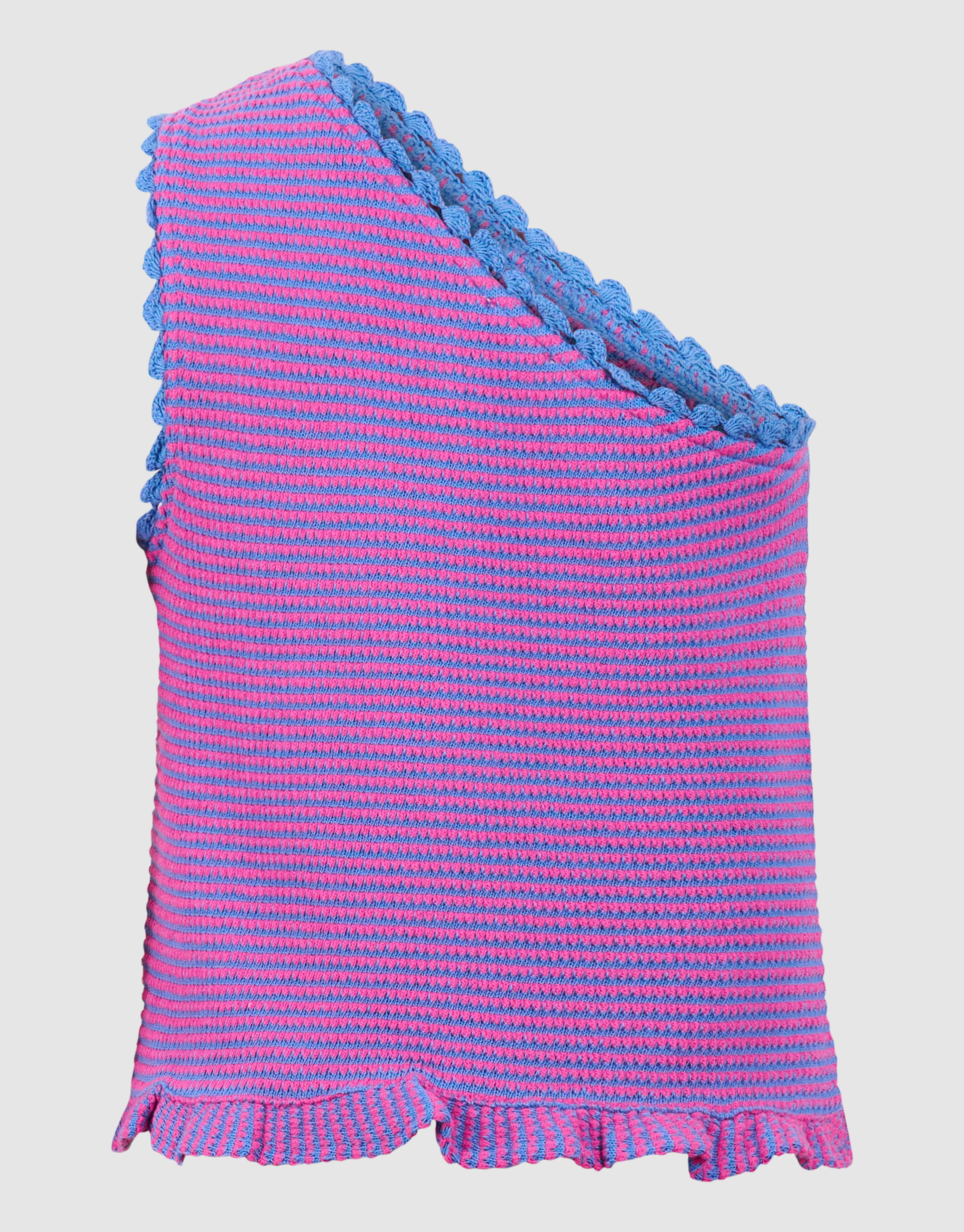 Gestricktes One-Shoulder-Top Rosa/Blau SHOEBY GIRLS
