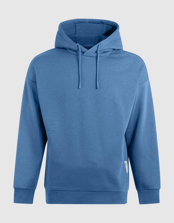 Label Sweatshirt Hoodie Blau SHOEBY MEN