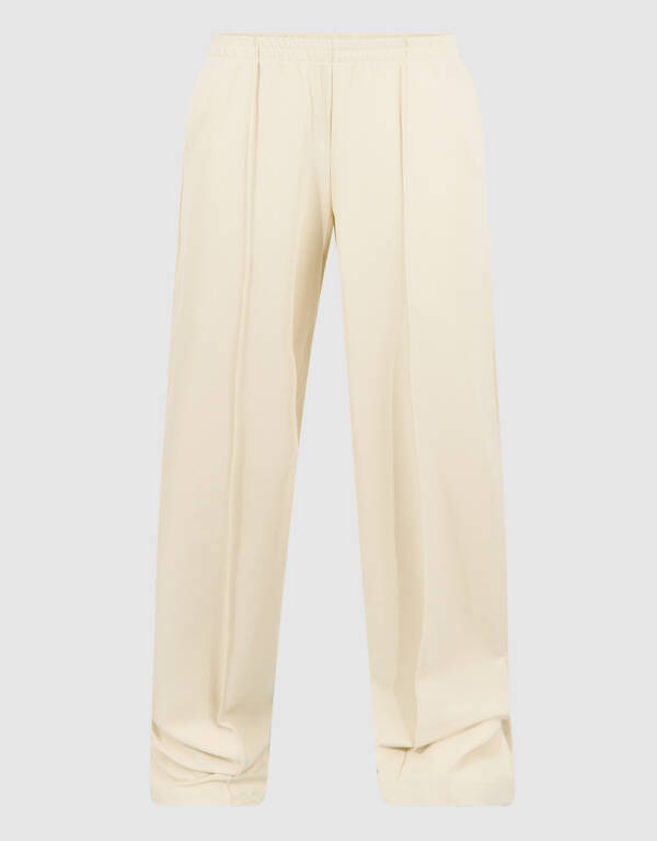 Basic Hose mit weitem Bein Off White SHOEBY WOMEN