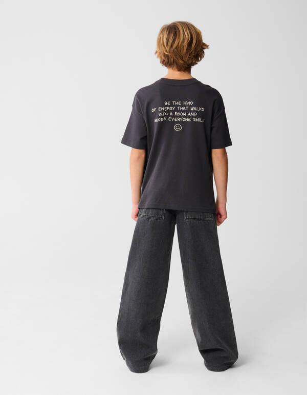 Sportliche Ultra Baggy Fit Jeans Dunkelgrau SHOEBY BOYS