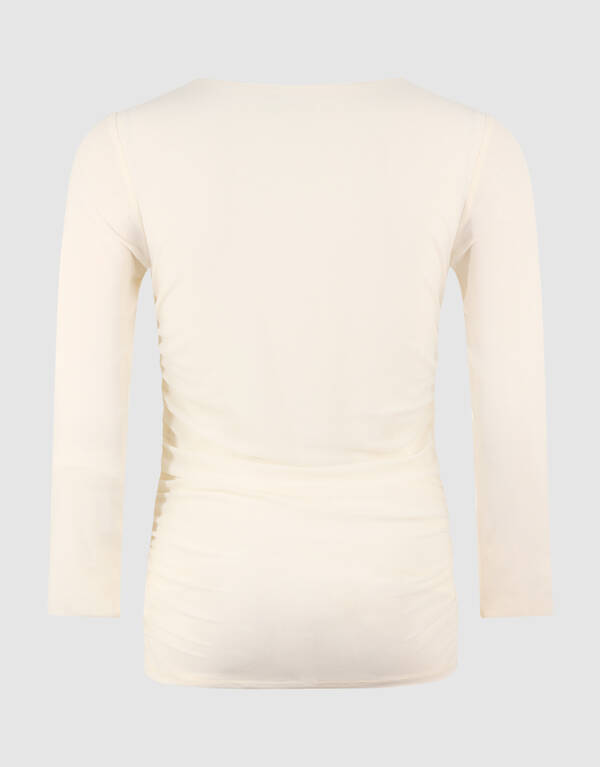 Transparenter Mesh-Top in Cremewei&szlig; SHOEBY WOMEN