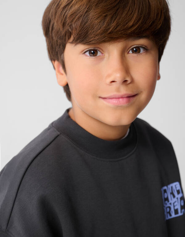 Break Artwork Pullover Dunkelgrau SHOEBY BOYS