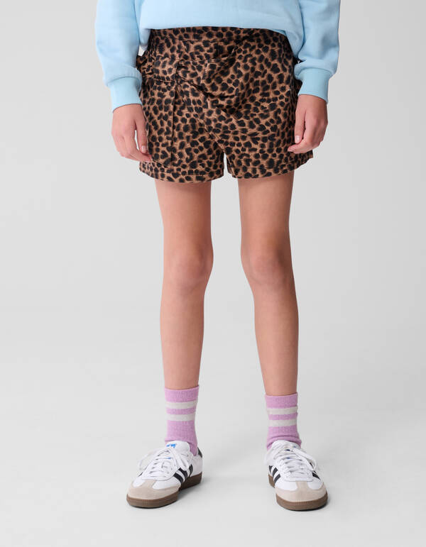 Leoparden-Twill-Skort Braun SHOEBY GIRLS