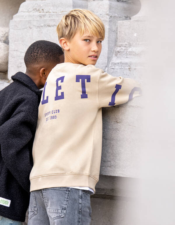 Athletisches Kunstwerk Pullover Beige SHOEBY BOYS
