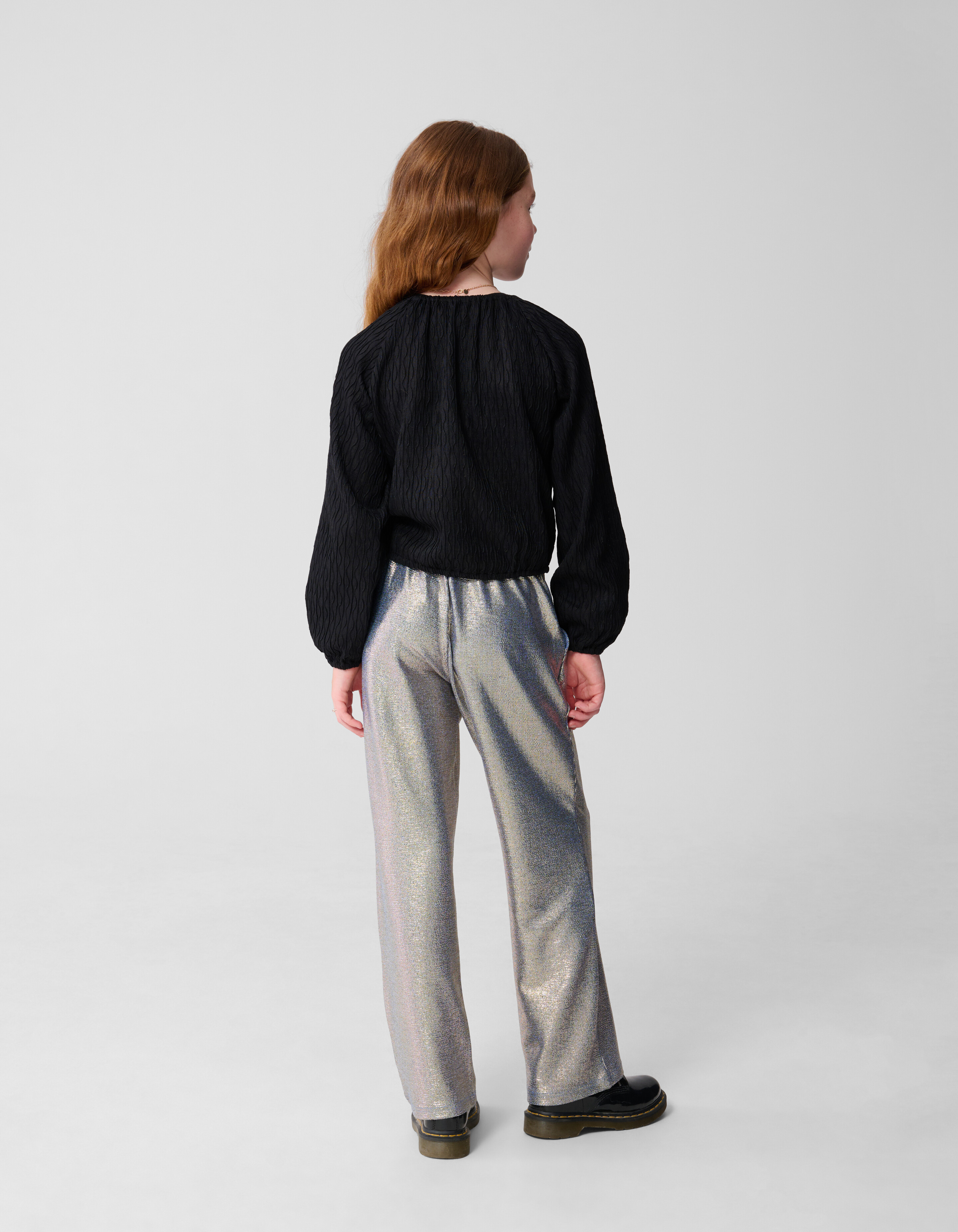 Metallic-Hose mit weitem Bein Blau SHOEBY GIRLS