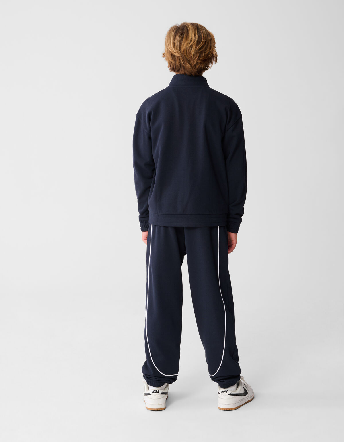 Dunkelblaue Jacke mit weichem Rei&szlig;verschluss SHOEBY BOYS