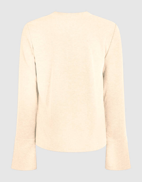 Strass Longsleeve Top Off-White SHOEBY GIRLS