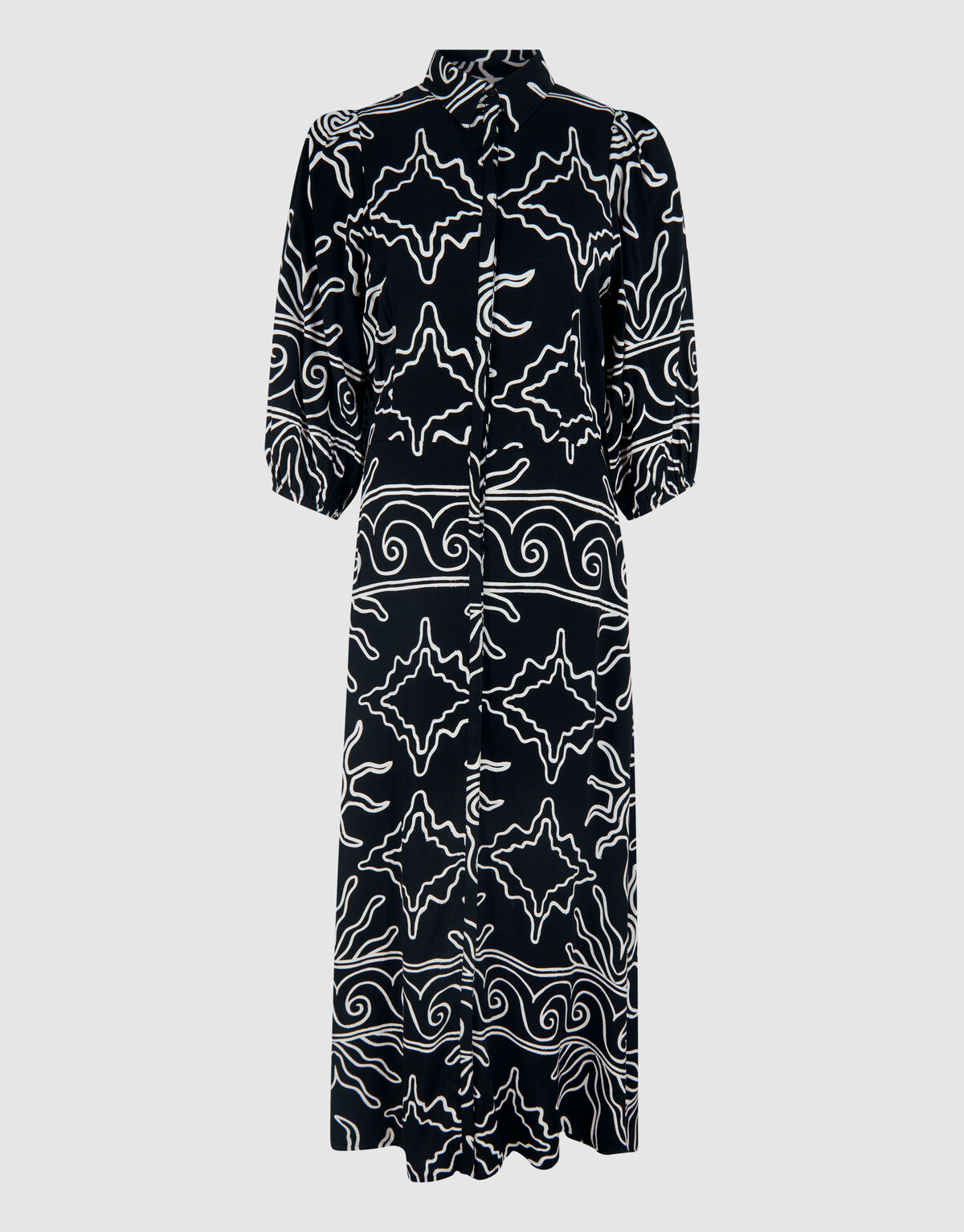 Bedrucktes Maxikleid Schwarz SHOEBY WOMEN