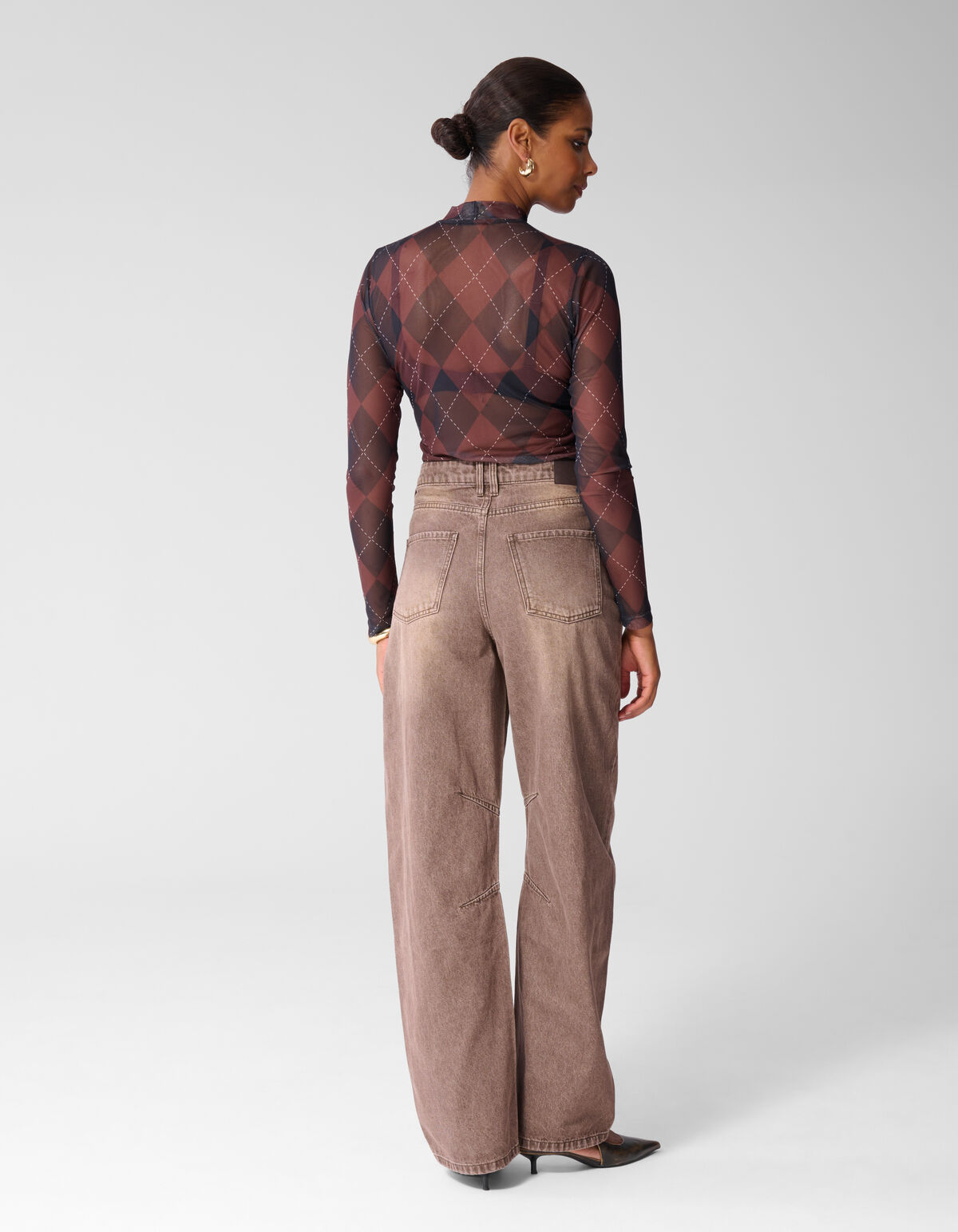 Mesh Top braun SHOEBY WOMEN