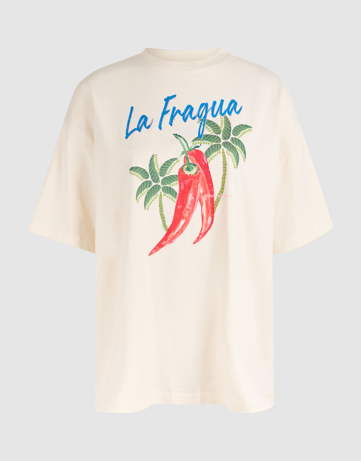 Übergroßes Peper Artwork T-shirt Off White SHOEBY WOMEN