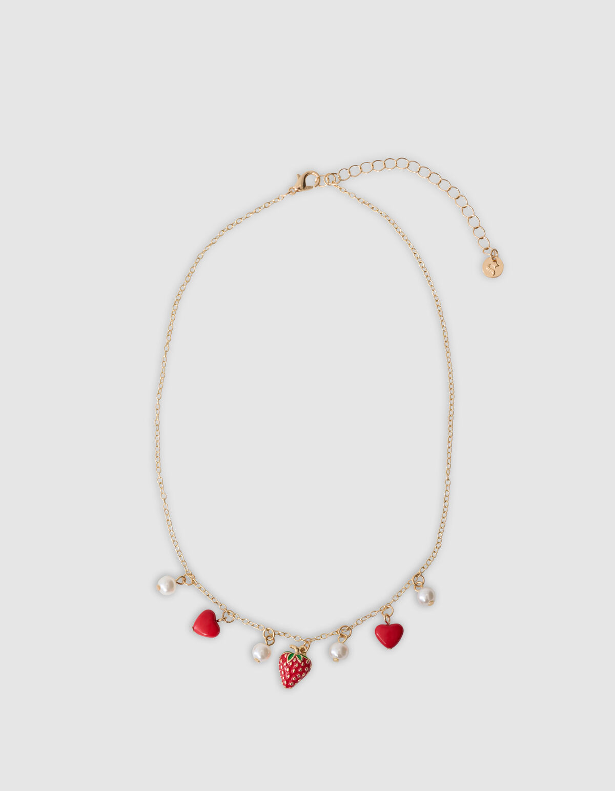 Strawberry Charm Halskette Gold SHOEBY ACCESSOIRES