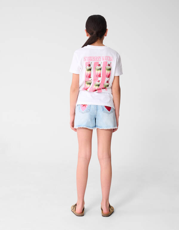 Matcha Artwork T-Shirt Wei&szlig; SHOEBY GIRLS