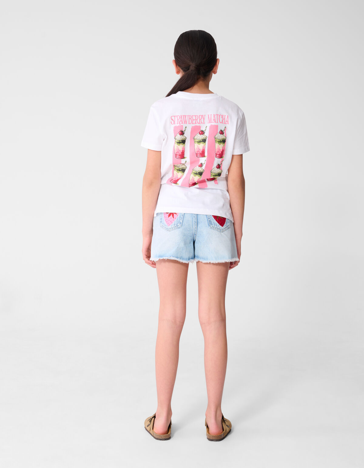 Matcha Artwork T-Shirt Wei&szlig; SHOEBY GIRLS