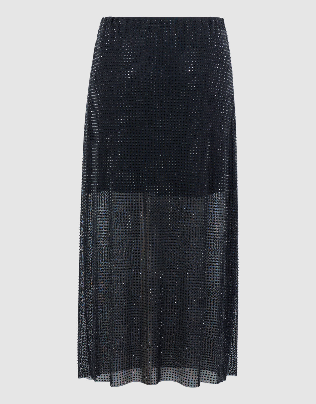 Midi-Rock mit Strasssteinen Schwarz SHOEBY WOMEN