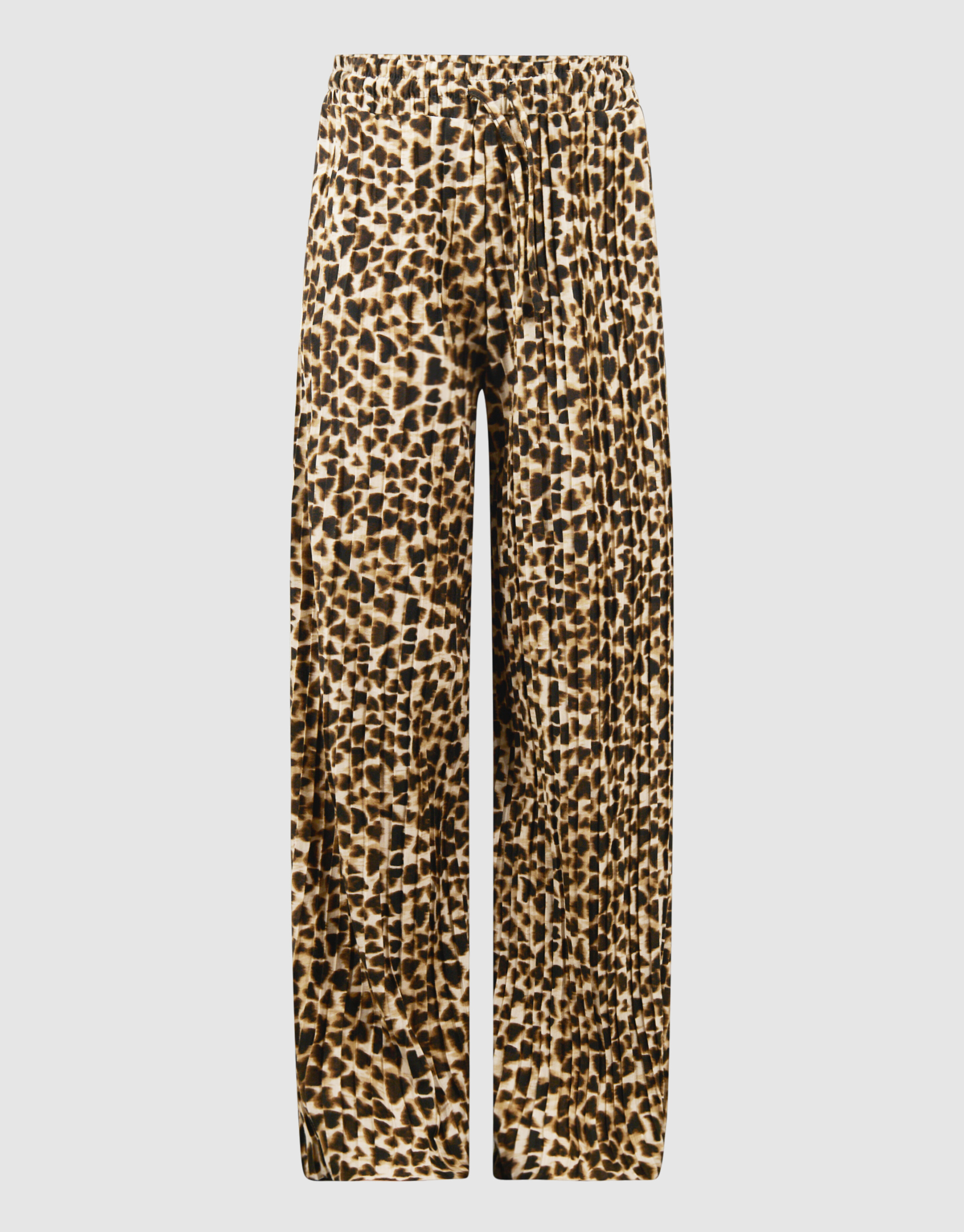 Pliss&eacute; Leopard Hose Hellbraun SHOEBY GIRLS