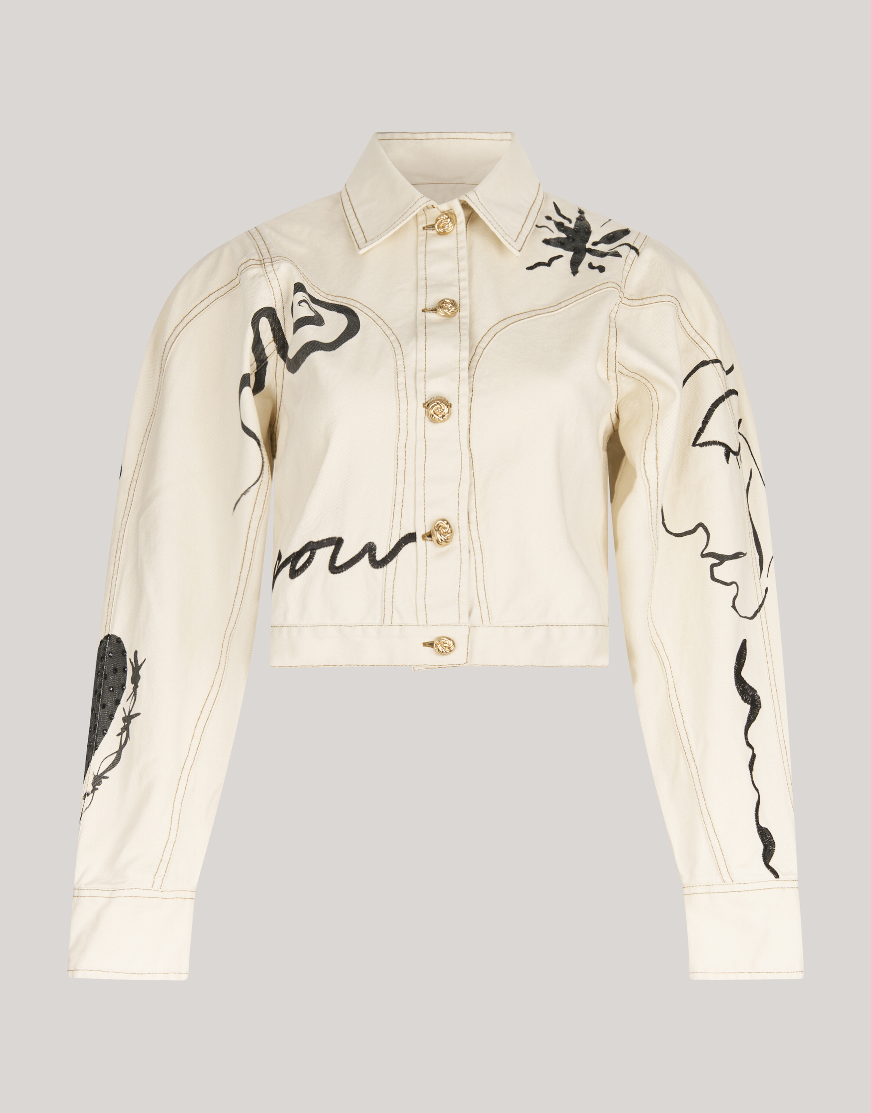 Bedruckte Jeansjacke off-white SHOEBY WOMEN