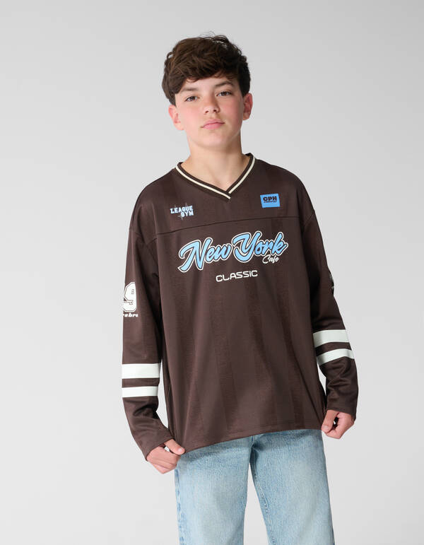 Sport Artwork Langarmshirt Dunkelbraun SHOEBY BOYS